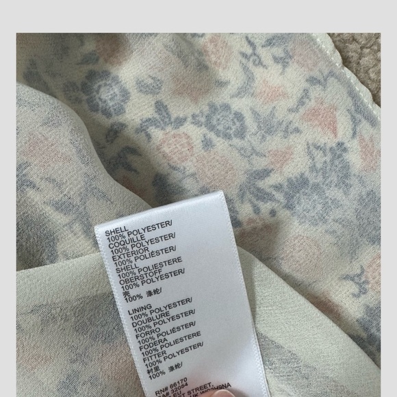 Urban Outfitters UO Mini Dress Spring Shower Chiffon Floral Butterfly Print Sz L - Picture 12 of 15